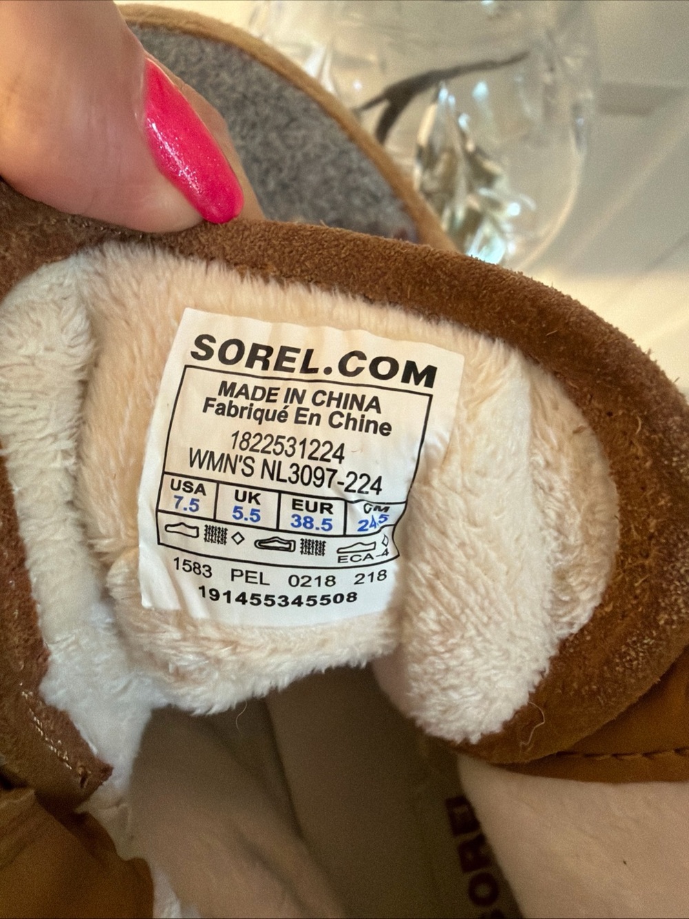 Sorel WATERPROOF Women's Tan Suede Lace-Up hiking walking Boot 7.5 - Picture 8 of 9